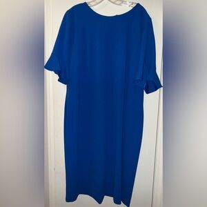 Calvin Klein Vibrant Blue Dress Flutter Sleeve 20W